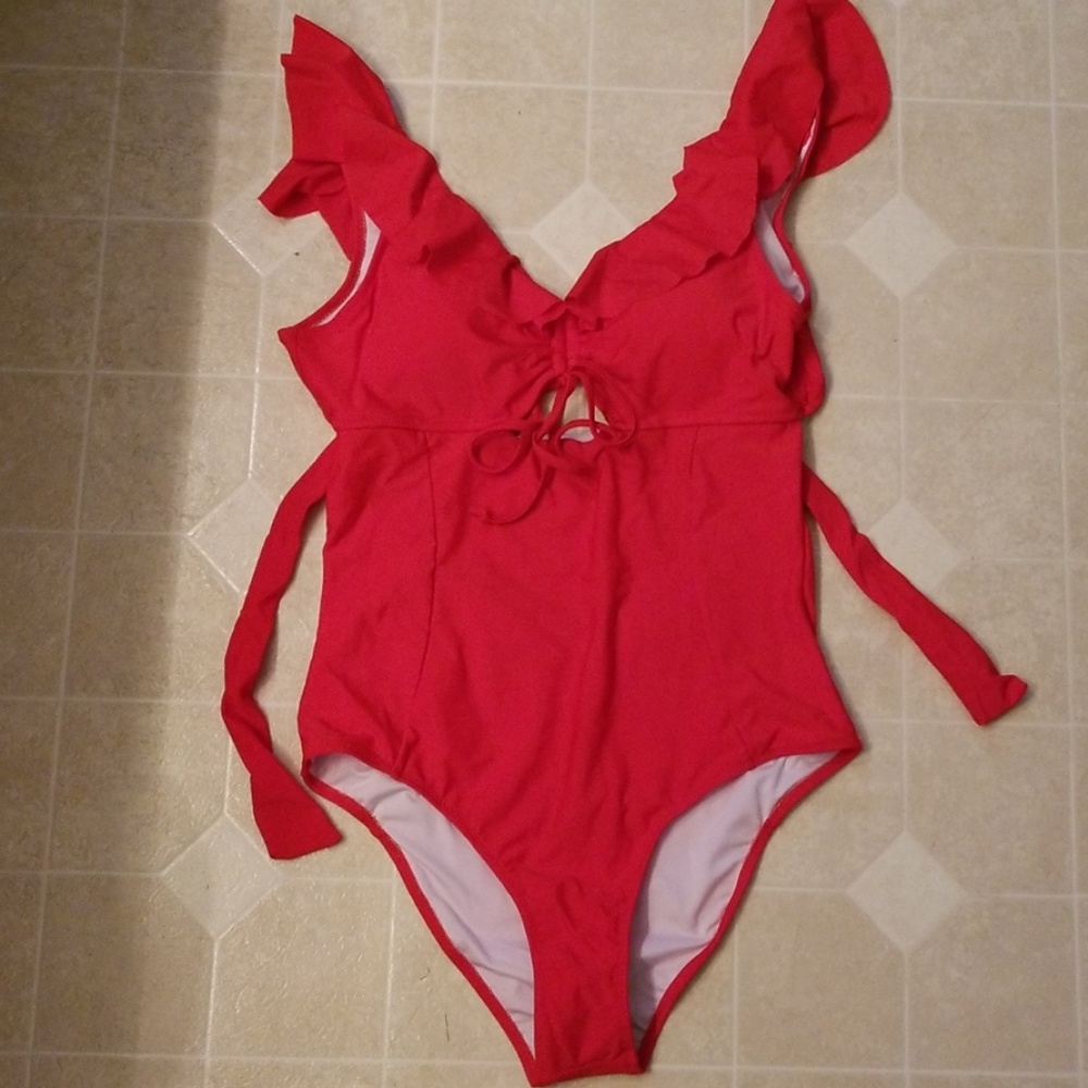 Brand new red one piece Cupshe bathing suit